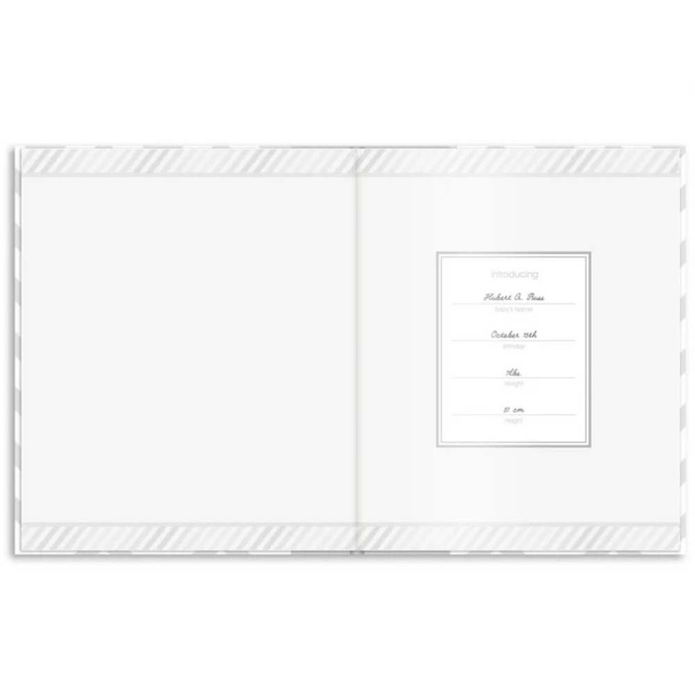 Pearhead Gray Chevron Baby Book - Picture 5 of 15
